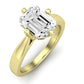Gardenia Moissanite Matching Band Only ( Engagement Ring Not Included)  For Ring With Emerald Center yellowgold
