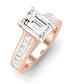 Edelweiss Diamond Matching Band Only (does Not Include Engagement Ring) For Ring With Emerald Center rosegold