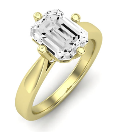 Gardenia Diamond Matching Band Only ( Engagement Ring Not Included)  For Ring With Emerald Center yellowgold