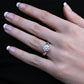 Lavender Round Moissanite Engagement Ring whitegold