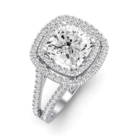 Flora Diamond Matching Band Only (engagement Ring Not Included) For Ring With Cushion Center whitegold