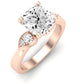 Hibiscus Diamond Matching Band Only (does Not Include Engagement Ring)  For Ring With Cushion Center rosegold