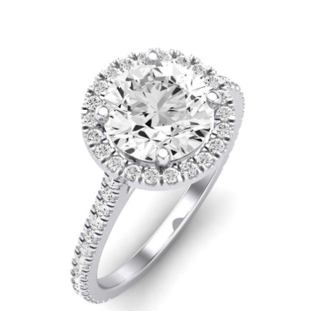 Columbine Moissanite Matching Band Only (does Not Include Engagement Ring)  For Ring With Round Center whitegold