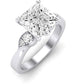 Hibiscus Moissanite Matching Band Only (does Not Include Engagement Ring)  For Ring With Princess Center whitegold