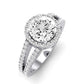Freesia Moissanite Matching Band Only (does Not Include Engagement Ring) For Ring With Round Center whitegold