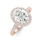 Bergenia Moissanite Matching Band Only (does Not Include Engagement Ring ) For Ring With Oval Center rosegold