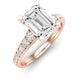 Holly Diamond Matching Band Only (does Not Include Engagement Ring) For Ring With Emerald Center rosegold