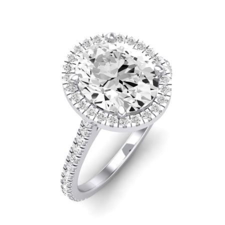 Columbine Diamond Matching Band Only (does Not Include Engagement Ring)  For Ring With Oval Center whitegold