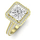 Buttercup Moissanite Matching Band Only (does Not Include Engagement Ring)  For Ring With Princess Center yellowgold