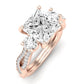 Bottlebrush Diamond Matching Band Only (does Not Include Engagement Ring) For Ring With Princess Center rosegold