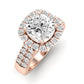 Velvet Diamond Matching Band Only (does Not Include Engagement Ring)  For Ring With Cushion Center rosegold