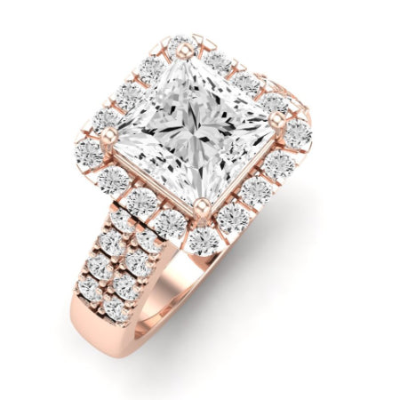 Velvet Diamond Matching Band Only (does Not Include Engagement Ring)  For Ring With Princess Center rosegold