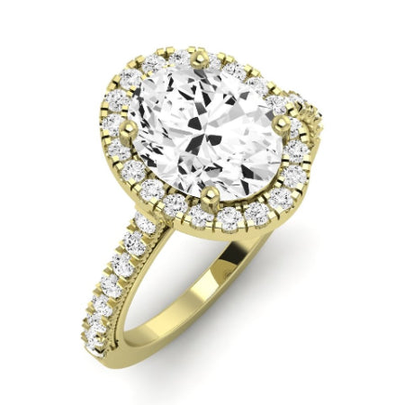 Florizel Diamond Matching Band Only (does Not Include Engagement Ring) For Ring With Oval Center yellowgold