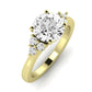 Alyssa Moissanite Matching Band Only (does Not Include Engagement Ring) For Ring With Round Center yellowgold