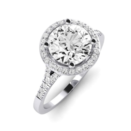 Desert Rose Moissanite Matching Band Only (engagement Ring Not Included) For Ring With Round Center whitegold