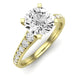 Holly Diamond Matching Band Only (does Not Include Engagement Ring) For Ring With Round Center yellowgold