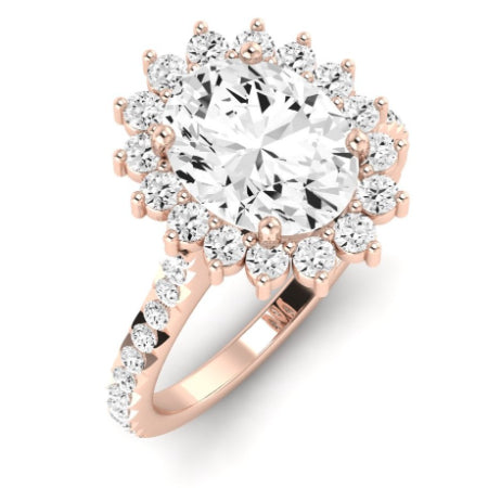 Gazania Oval Diamond Bridal Set (Lab Grown Igi Cert) rosegold