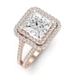 Flora Diamond Matching Band Only (engagement Ring Not Included) For Ring With Princess Center rosegold