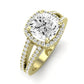 Freesia Diamond Matching Band Only (does Not Include Engagement Ring) For Ring With Cushion Center yellowgold