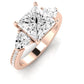Snowdonia Moissanite Matching Band Only (engagement Ring Not Included) For Ring With Princess Center rosegold