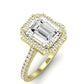 Columbine Diamond Matching Band Only (does Not Include Engagement Ring)  For Ring With Emerald Center yellowgold