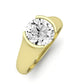 Jasmine Moissanite Matching Band Only (does Not Include Engagement Ring) For Ring With Round Center yellowgold