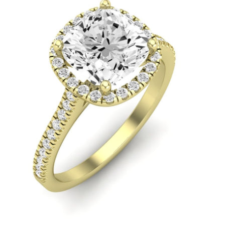 Mallow Diamond Matching Band Only (does Not Include Engagement Ring)   For Ring With Cushion Center yellowgold