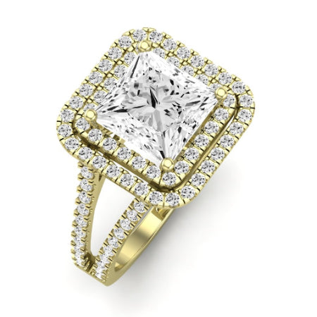 Flora Diamond Matching Band Only (engagement Ring Not Included) For Ring With Princess Center yellowgold