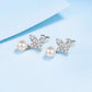 Antoinette Diamond & Pearl Earrings whitegold