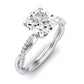 Iris Moissanite Matching Band Only (does Not Include Engagement Ring) For Ring With Round Center whitegold