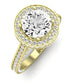 Buttercup Diamond Matching Band Only (does Not Include Engagement Ring)  For Ring With Round Center yellowgold