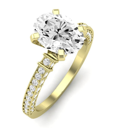 Daphne Oval Moissanite Bridal Set yellowgold