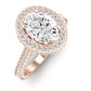 Buttercup Moissanite Matching Band Only (does Not Include Engagement Ring)  For Ring With Oval Center rosegold