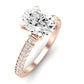 Daphne Diamond Matching Band Only ( Engagement Ring Not Included) For Ring With Oval Center rosegold