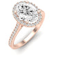 Mallow Diamond Matching Band Only (does Not Include Engagement Ring)   For Ring With Oval Center rosegold
