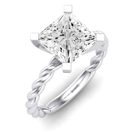 Balsam Moissanite Matching Band Only (does Not Include Engagement Ring) For Ring With Princess Center whitegold