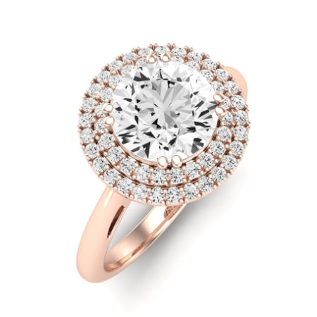 Tulip Moissanite Matching Band Only (does Not Include Engagement Ring) For Ring With Round Center rosegold