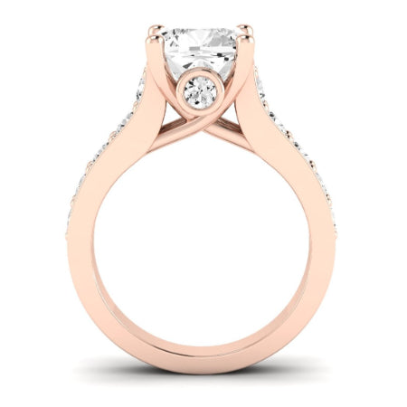 Calluna Diamond Matching Band Only (does Not Include Engagement Ring) For Ring With Cushion Center rosegold