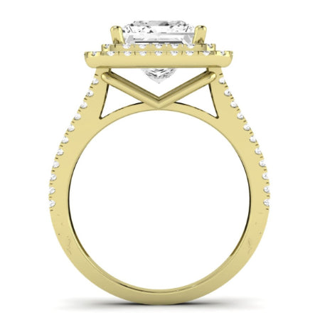 Flora Diamond Matching Band Only (engagement Ring Not Included) For Ring With Princess Center yellowgold