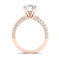 Daphne Diamond Matching Band Only ( Engagement Ring Not Included) For Ring With Oval Center rosegold