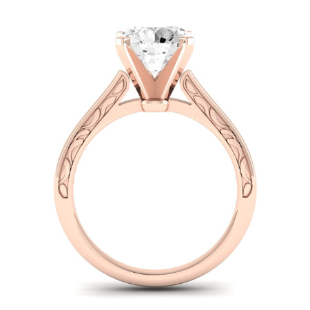 Astilbe Diamond Matching Band Only (does Not Include Engagement Ring) For Ring With Round Center rosegold