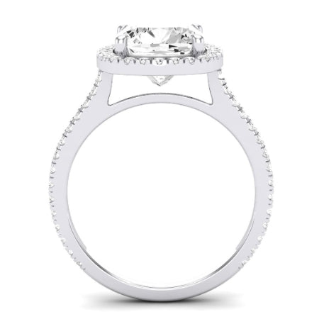 Columbine Diamond Matching Band Only (does Not Include Engagement Ring) For Ring With Cushion Center whitegold