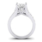 Calluna Moissanite Matching Band Only (does Not Include Engagement Ring) For Ring With Emerald Center whitegold