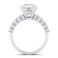 Magnolia Moissanite Matching Band Only (does Not Include Engagement Ring) For Ring With Princess Center whitegold