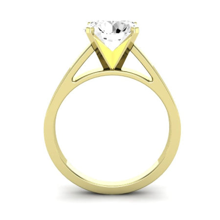 Snowdrop Moissanite Matching Band Only (engagement Ring Not Included) For Ring With Round Center yellowgold