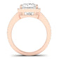 Freesia Diamond Matching Band Only (does Not Include Engagement Ring) For Ring With Princess Center rosegold