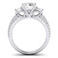 Thistle Diamond Matching Band Only (does Not Include Engagement Ring) For Ring With Round Center whitegold