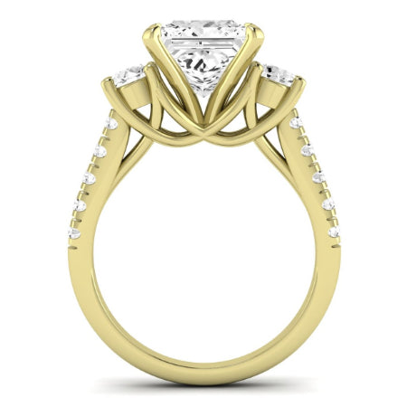 Primrose Diamond Matching Band Only ( Engagement Ring Not Included) For Ring With Princess Center yellowgold