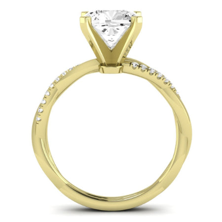 Iris Diamond Matching Band Only (does Not Include Engagement Ring) For Ring With Cushion Center yellowgold