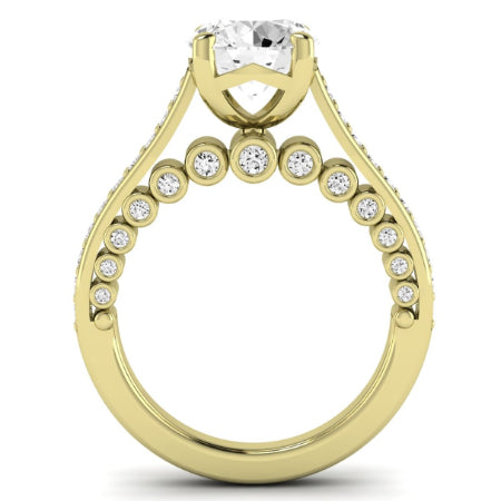Nala Diamond Matching Band Only (does Not Include Engagement Ring) For Ring With Round Center yellowgold